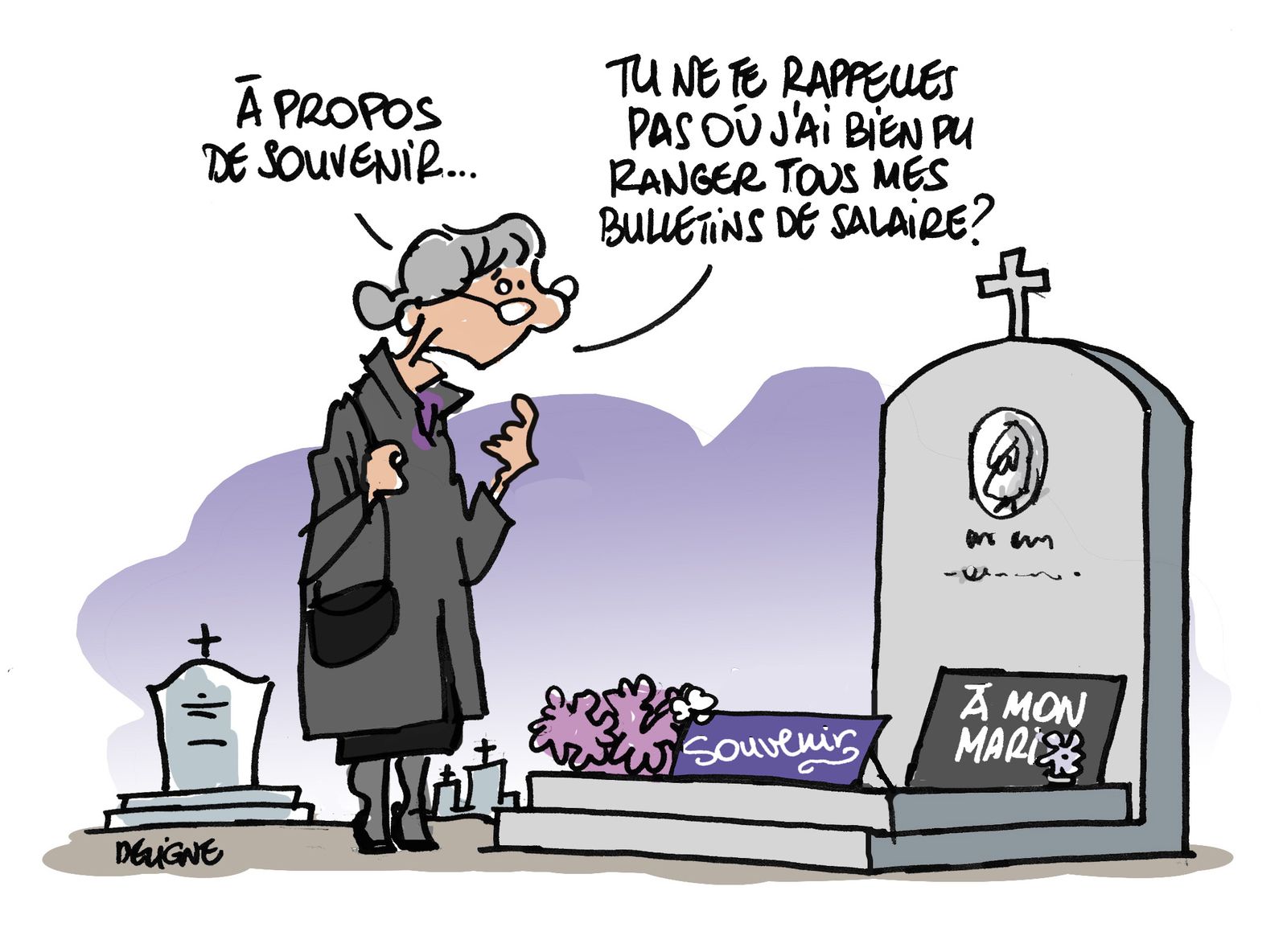 Huguette cherche ses justificatifs de retraite