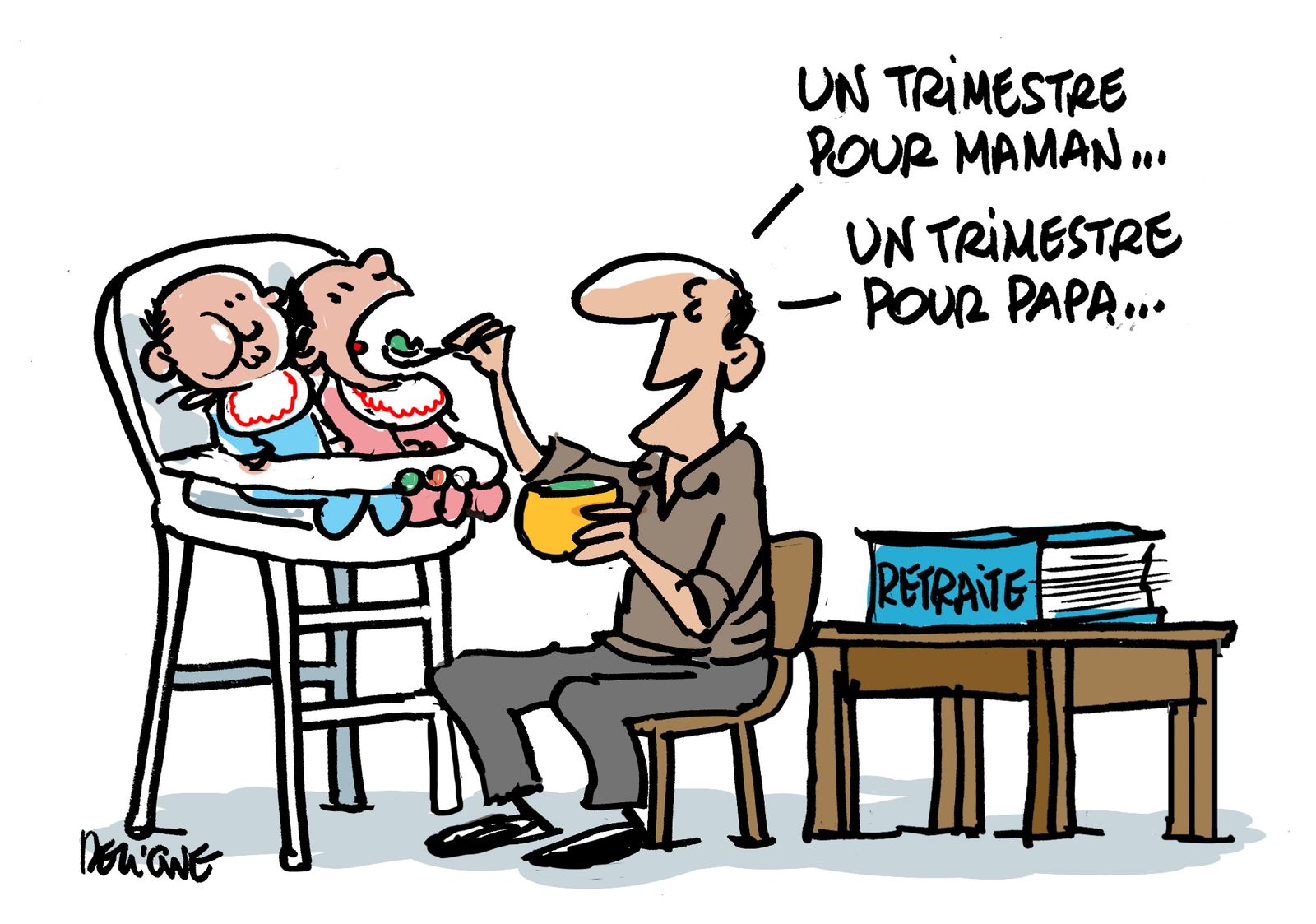 À la retraite, qui va comptabiliser les enfants ?