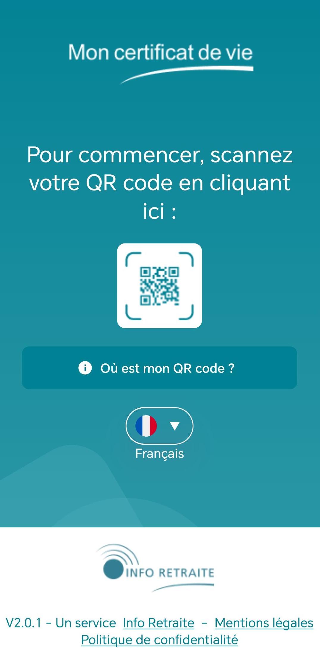 infographie interface certificat de vie