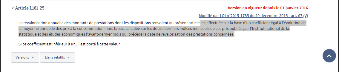 Revalorisations pensions retraite